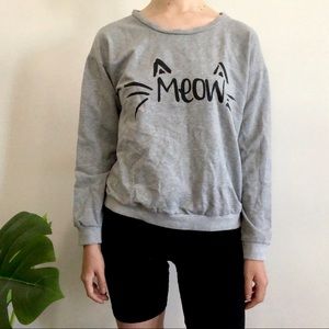 Grey sweatshirt with cute cat ears from Elsa